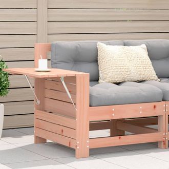 vidaXL Sof&aacute; De Jard&iacute;n Con Reposabrazo Mesa Auxiliar Madera Douglas Vidaxl