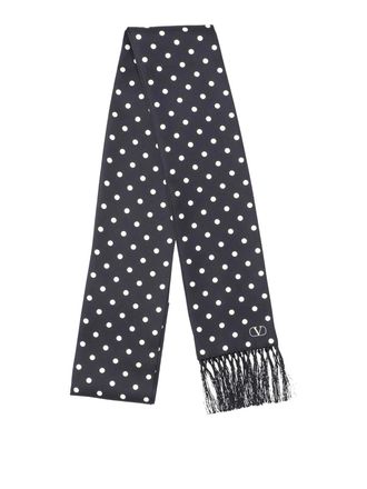 Valentino Garavani Polka Dot Silk Scarf