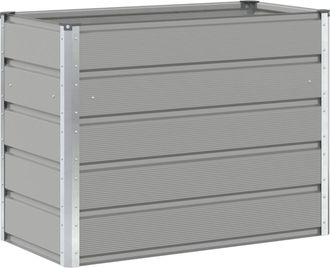 vidaXL Jardinera Gris Claro 100 X 50 X 77 Cm Acero Galvanizado Vidaxl