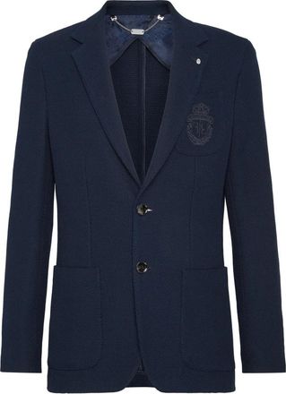 Billionaire Boys Club Circular Knitting Blazer - Heren - Blazers - Blauw - S - Katoen - Jassen