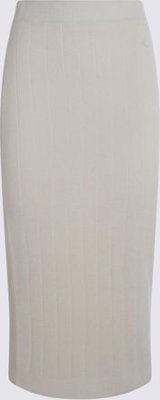Max Mara White Midi Skirt