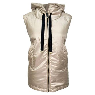 Max Mara Padded Vest in Beige Polyester