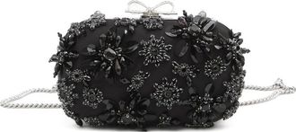 Self Portrait Floral Crystal Clutch Bag