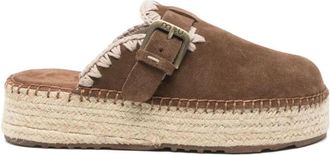 Mou Leren Mules - Dames - Slip ons - Bruin - 40 EU - Leer - Schoenen