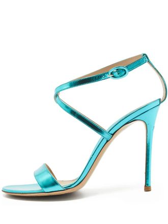 Gianvito Rossi pre-owned 110mm leather sandals - Blue