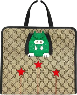 Gucci Beige Canvas Tote Bag (Pre-Owned)