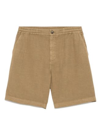 Altea elasticated-waistband shorts - men - Linen/Flax/Lyocell/Cotton/Cotton - S - Brown