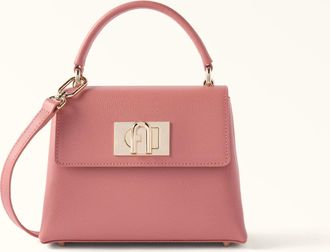 Furla 1927 Borsa A Mano Mini Rosewood Rosa Pelle Stampata Donna