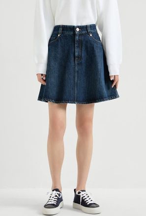 Brunello Cucinelli Denim mini skirt at Nordstrom, Size 42 It