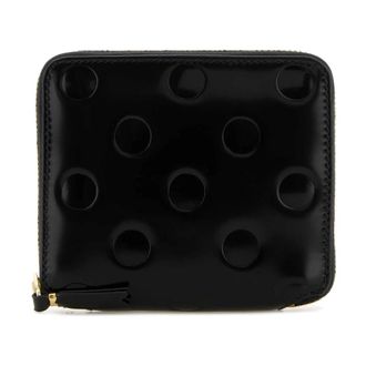 Comme Des Gar&ccedil;ons Wallets & Cardholders, unisex, Black, Size: ONE SIZE Dots Embossed Wallet