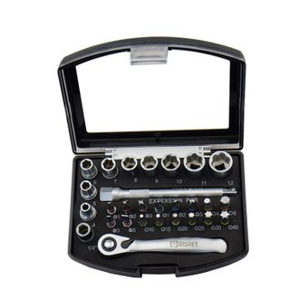 OEM Juego De 28 Mini Llaves Combinadas De Trinquete De Precisi&oacute;n, Barra De Extensi&oacute;n De Manguito Con Cabezal Combinado