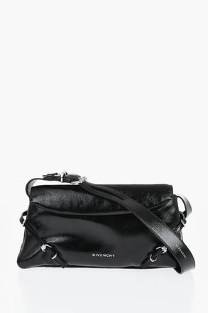 Givenchy Laminated Leather Shoulder Bag With Buckle Details Givenchy