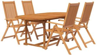 vidaXL vidaXL 5 Piece Garden Dining Set Solid Wood Acacia