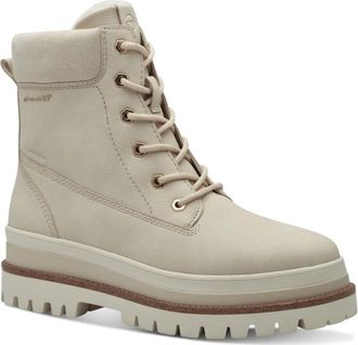 Tamaris Ivory Lace Enkellaarsjes - Dames - Winterlaarzen - Beige - 39 EU - Schoenen