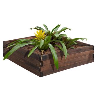 OUTSUNNY Wooden Raised Garden Bed Planter 80 x 80cm | TJ Hughes