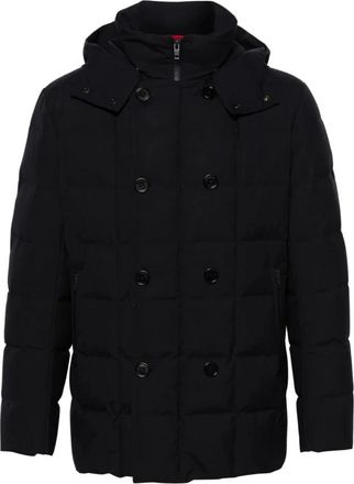 Fay Winter Jackets, male, Blue, Size: S Midnight Blue Puffer Jacket