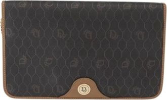 Dior Pre-owned Clutches, female, Black, Size: ONE SIZE Pre-owned Vintage Honeycomb chain Shoulder Bag