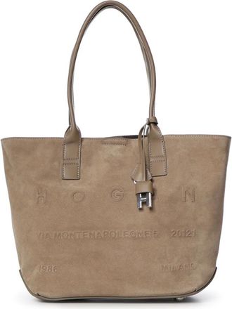 Hogan Address Shopping Bag - Dames - Tassen - Beige - Maat: ONE Size Zijde