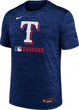 Nike Texas Rangers Authentic Collection Velocity Nike Mens Dri-FIT MLB T-Shirt in Blue | 02ER47XTER-WLZ