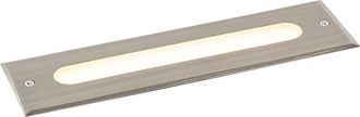 QAZQA Moderno Foco De Suelo Moderno De Acero 30 Cm Con Led Ip65 - Eline Aluminio /acero Rectangular Incluye Led Max. 1 X 10 Watt - Qazqa