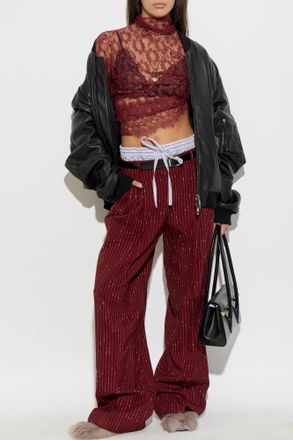 Dolce & Gabbana Trousers With Belt, Womens, Red