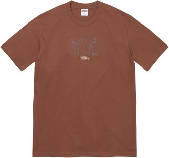 SUPREME T-shirt met print - Bruin