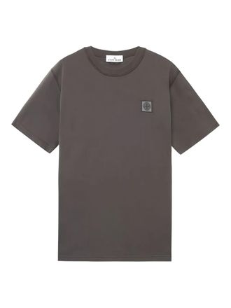 Stone Island T-shirt met logopatch - Grijs