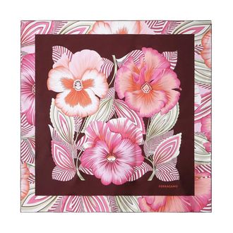 Ferragamo Silky Scarves, female, Multicolor, Size: ONE SIZE Brezza Print Scarf