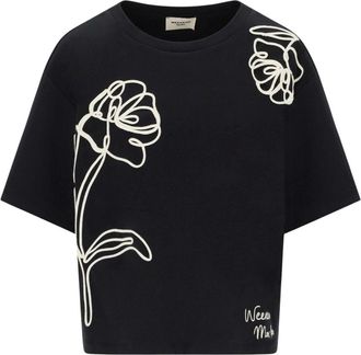 Max Mara Tops, Dames, Zwart, S, Katoen, Sala T-shirt