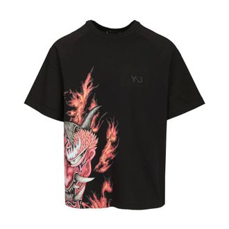 Yohji Yamamoto Heren, Tops, Zwart, Maat: S