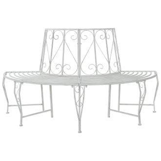 vidaXL Banco De &Aacute;rbol 4-n&uacute;mero De Plazas 160 X 80 X 89 Cm Acero Vidaxl