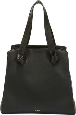 Jil Sander Handtas - Dames - Handtassen - Zwart - ONE Size - Leer - Tassen