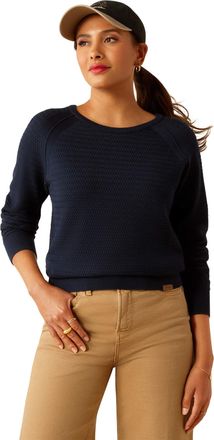 Ariat Womens Cambeck Sweater Long Sleeve in Navy, Size X-Large, by Ariat