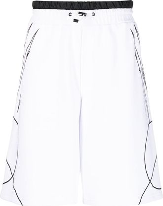 Plein Sport Scratch elasticated waist shorts - men - Polyester - L - White