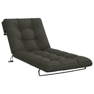 vidaXL Coj&iacute;n De Tumbona Vianen 100% Poli&eacute;ster Gris Antracita Vidaxl