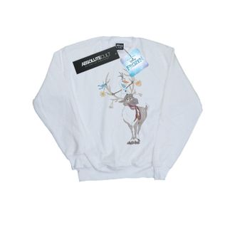 Disney Heren Frozen Sven en Olaf Kerst Ornamenten Sweatshirt (Wit)