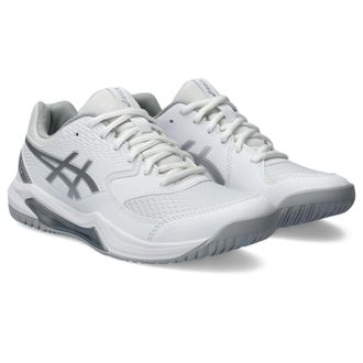 Asics Tennisschuh ASICS GEL-DEDICATE 8, Damen, Gr. 37,5, weiss (wei&szlig;), Synthetik, Textil, Schuhe Tennisschuh, Multicourt-Schuh, Allcourt-Schuh