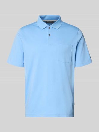 Maerz MAERZ Muenchen Regular Fit Poloshirt mit Brusttasche in Bleu, Gr&ouml;&szlig;e 48