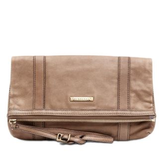 Burberry Pre-owned Burberry Leather Fold Over Wristlet Clutch Ladies MDTITSIC70CHI