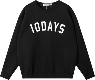 10 Days Jersey - Dames - Sweatshirts - Zwart - XS - Katoen - Hoodies & sweatvesten