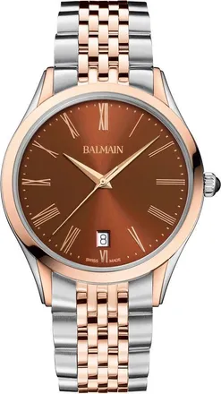 Balmain Classic R Bracelet Watch, 41mm in Two Tone Steel Rose Pvd 5N at Nordstrom