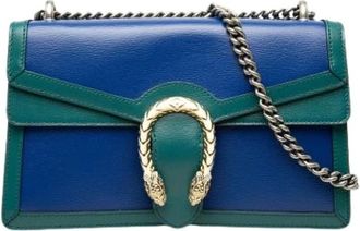 Gucci Pre-owned Dionysus Schoudertas - Dames - Vintage Schoudertas - Blauw - ONE Size - Leer - Vintage