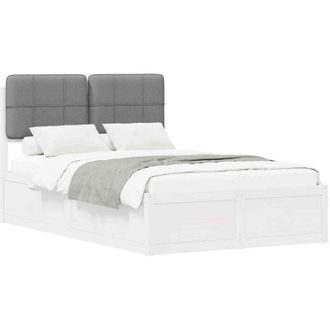 vidaXL Estructura De Cama Con Cabecera Tapizada Gris Claro Vidaxl