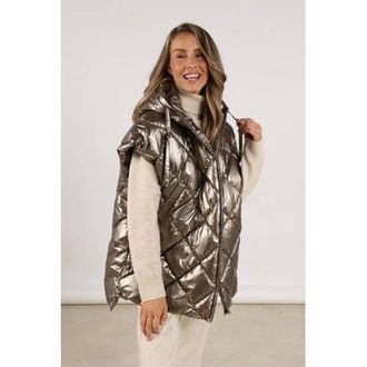 Nukus gewatteerde jas quilted goud