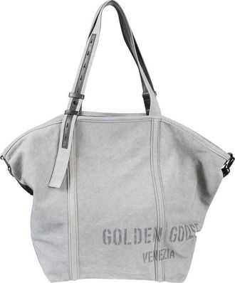 Golden Goose Soft Textured Grey Shoulder Bag With Versatile Carrying Options