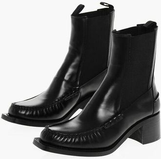 Hereu Leather Chelsea Boots with Square Toe 5cm size 40