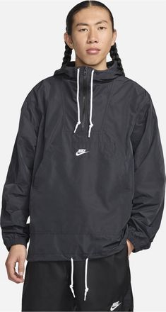 Nike Club Marina Anorak Asia Sizing Black White FN3893-010