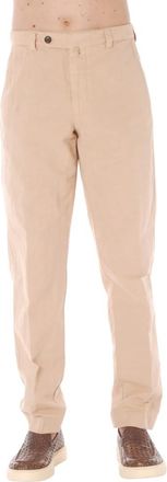 Berwich Pantalone dritto ventre piatto - Heren - Straight fit broeken - Beige - M - Katoen - Broeken