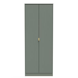 Welcome Furniture Breda Ready Assembled 2 Door Wardrobe In Reed Green - Welcome Furniture | TJ Hughes