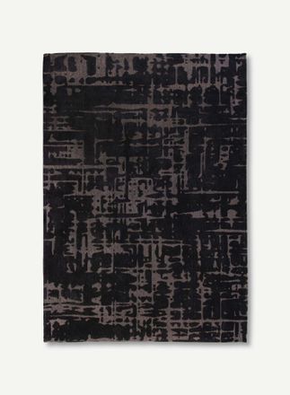Louis De Poortere Dise&ntilde;o Baobab - Alfombra Estructura Efecto Terciopelo - Hecha En B&eacute;lgica - Acabado A Mano - Antideslizante Natural - 100% Poli&eacute;ster - Negro Agua - Red